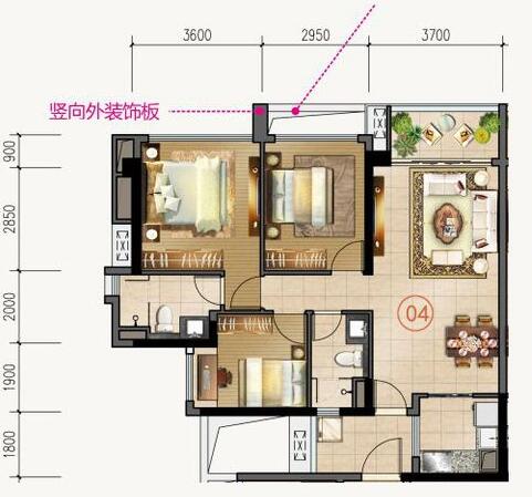 888集团电子游戏家装：拉萨合景新鸿基·泷景96㎡简约现代装建成效鉴赏