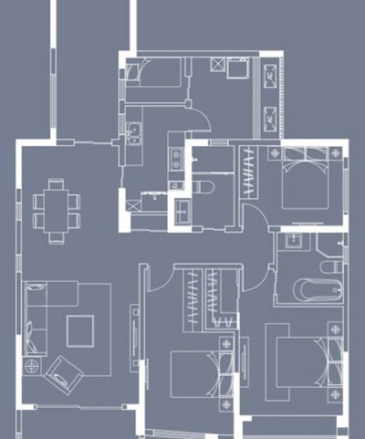 888集团电子游戏家装：成都中环丰锦153㎡的欧式风格装建鉴赏